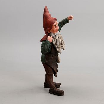 GARDEN GNOM, painted terracotta, Johann Maresch, Czechoslovakia 1920s.