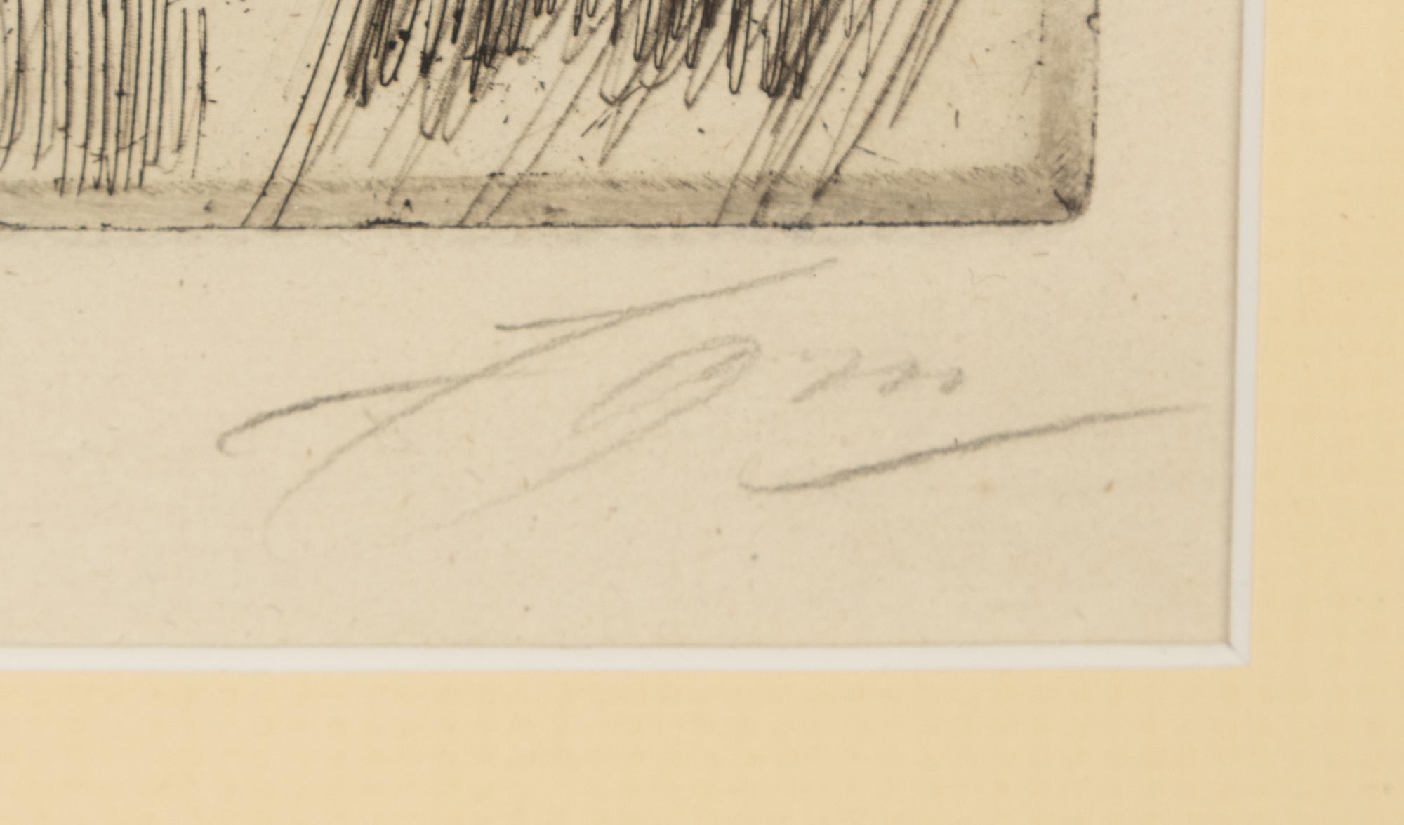 Anders Zorn, etching, 1903, signed in pencil.