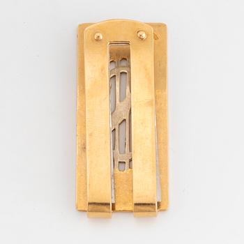 Moneyclip, 18K gold, dollarsign.