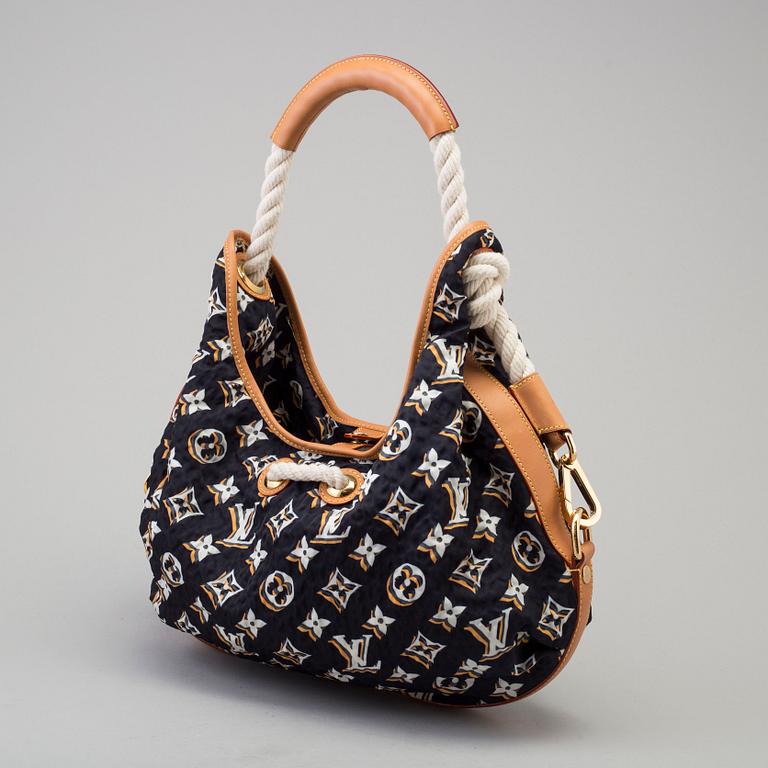 LOUIS VUITTON, "Limited Edition Navy Blue Nylon Bulles MM", BAG.
