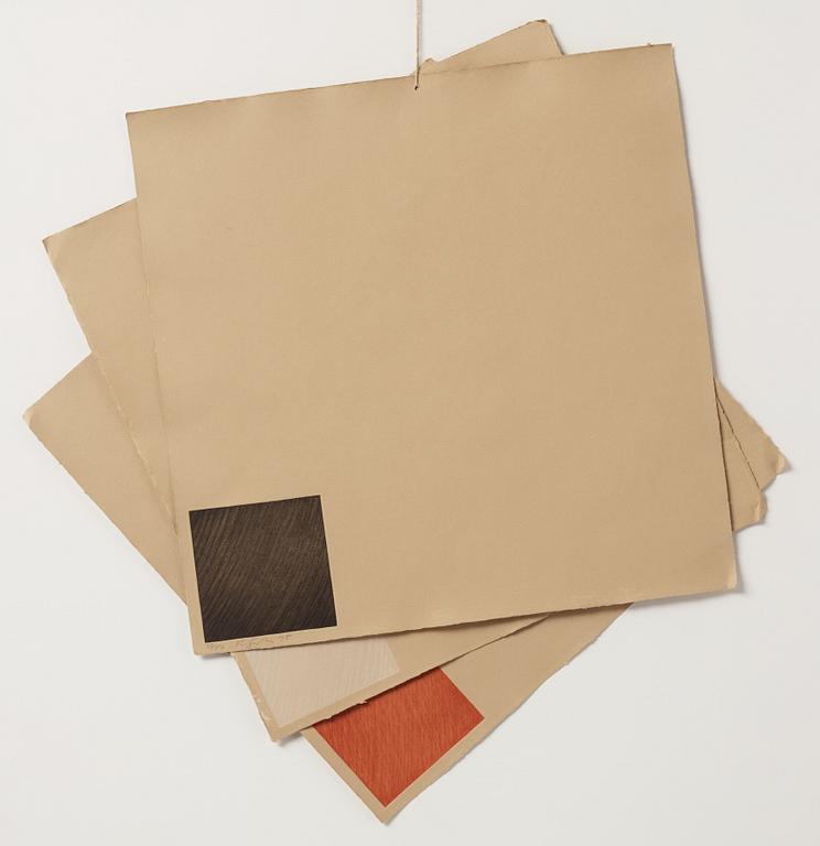 Richard Smith, collage/multipel, signerad och daterad -75. Numrerad 33/50.