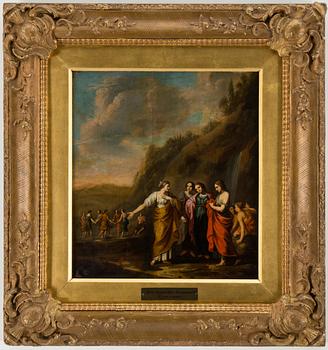 JEAN-BAPTISTE REGNAULT, Circle of, oil on panel, indistinctly signed.