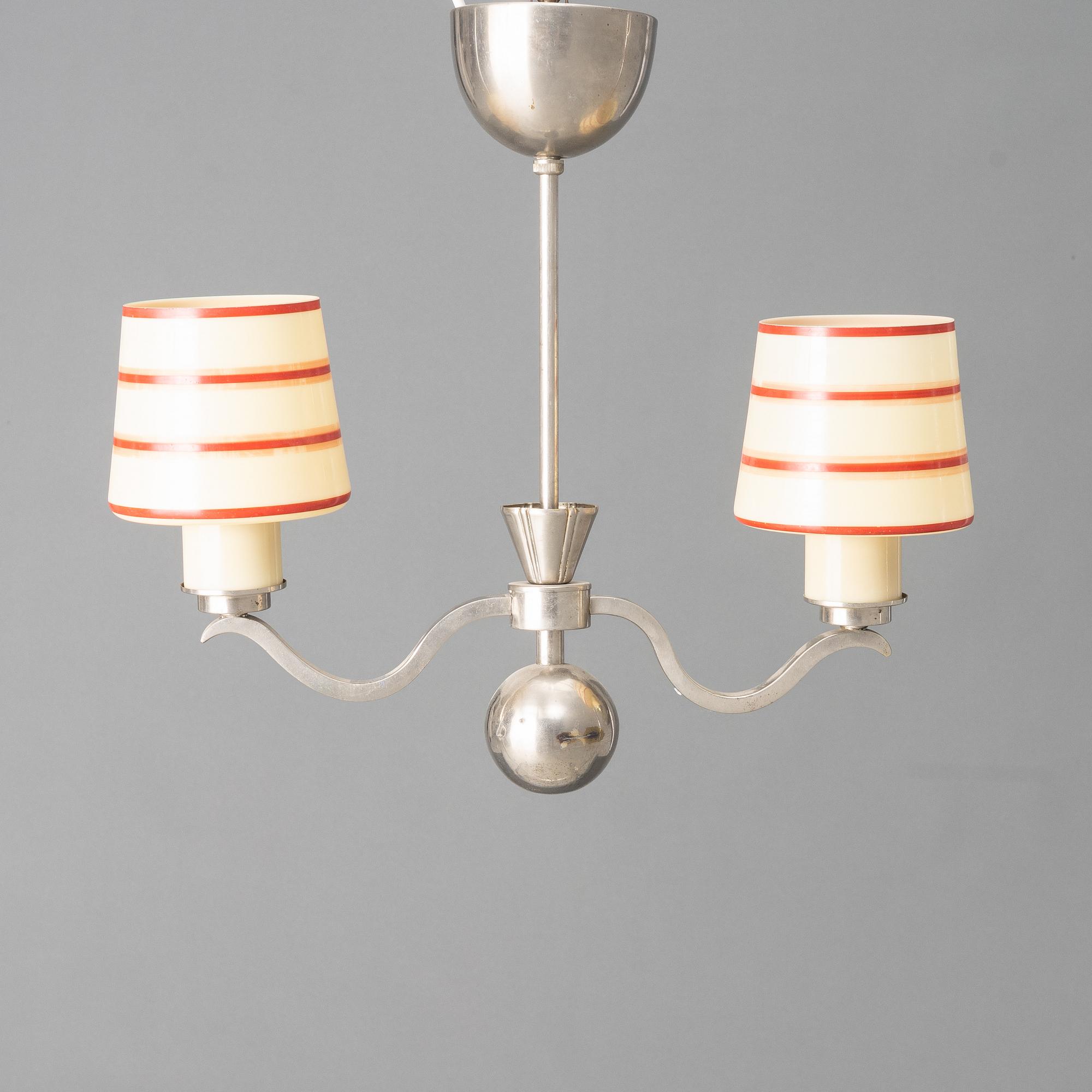 Harald Notini, taklampa, modell "10769", Arvid Böhlmarks Lampfabrik, 1930-tal.