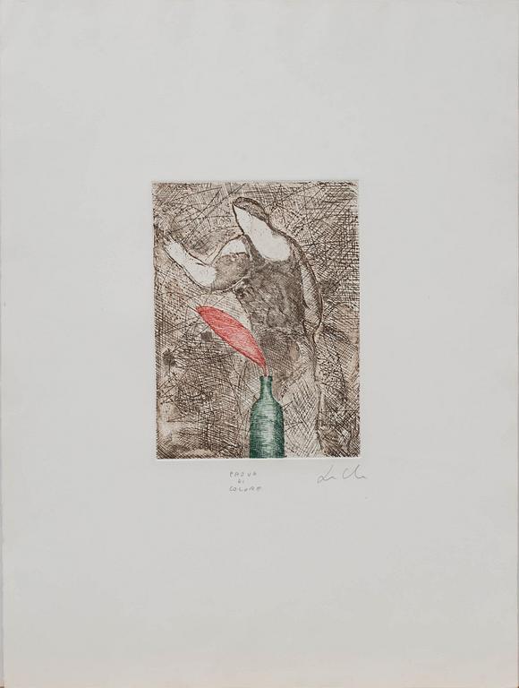 SANDRO CHIA, färgetsning, signerad, prova di colore.
