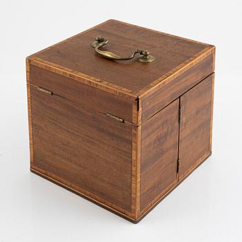 A George III mahogany apothecary cabinet, circa 1800.