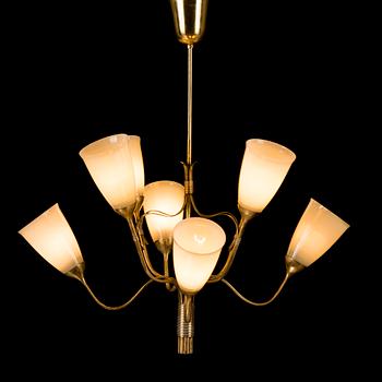 Paavo Tynell, A mid-20th century pendant lamp model 9007/8 for Idman, Finland.