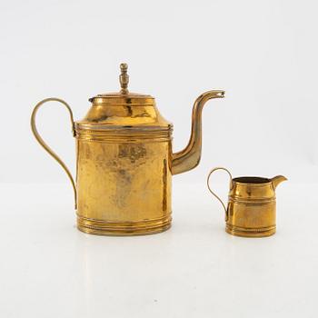 coffee pot and cream jug circa 1900.