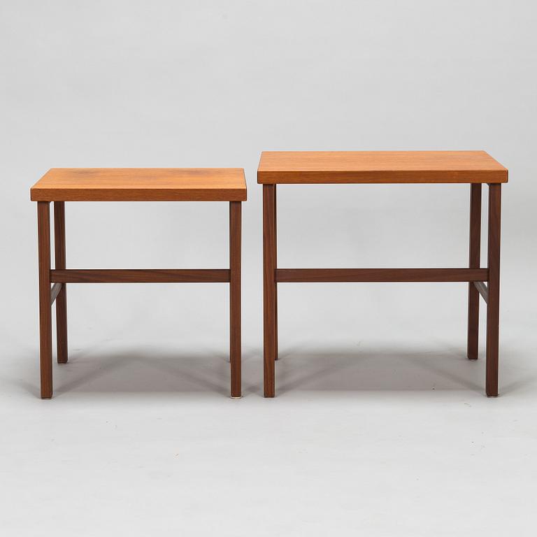 Olof Ottelin, A 1960s 'Triplex' nesting table for Keravan Puusepäntehdas, Stockmann, Finland.