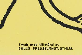 Mumin, Offsetaffisch, "Tänk att få borra hål i sitt eget golv".