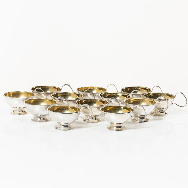 A set of twelve Swedish silver punch mugs, mark of Ingemar Andersson (Eik), Falköping 1992.
