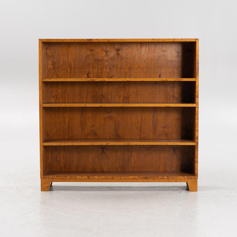 A birch veneered book case, 1930s/40s.