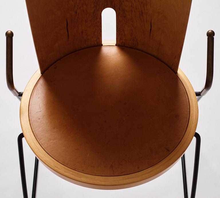 Börge Lindau, an armchair, 'Suellen-Masur', ed. 1/3 prototype, Blå Station, Sweden, 1990.