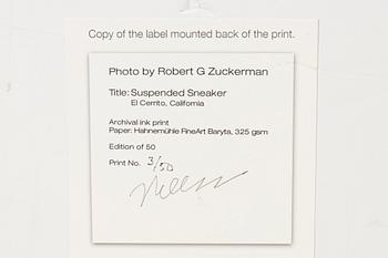 Robert Zuckerman, "Suspended Sneaker, El Cerrito, California", 1978.