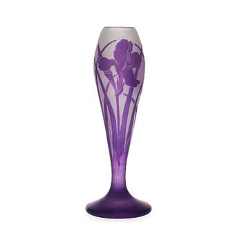 384. A Karl Lindeberg Art Nouveau cameo glass vase, Kosta.