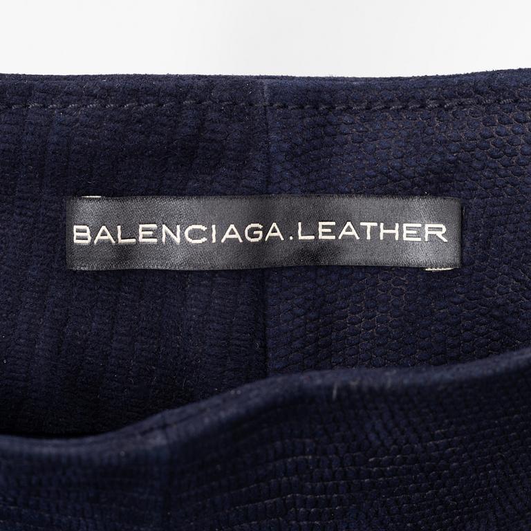 Balenciaga, a pair of leather trousers, size 36.
