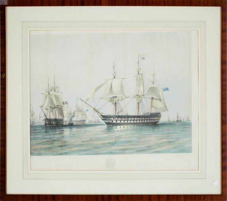 OSWALD WALTER BRIERLY, färglitografi, troligen 1800-tal.