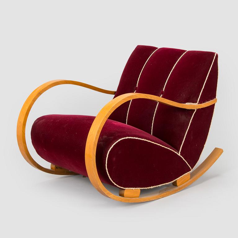 A Swedish Modern rocking chair, 1940's.