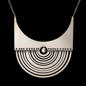 TAPIO WIRKKALA, A PENDANT, "Crescent", silver. Westerback 1972.