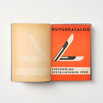 Stockholm Exhibition 1930, catalogue, brochures and souvenirs, six pieces.