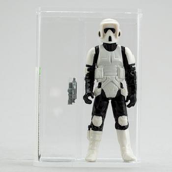 STAR WARS, 5 stycken actionfigurer, AFA-graderade, Kenner 1980-tal.