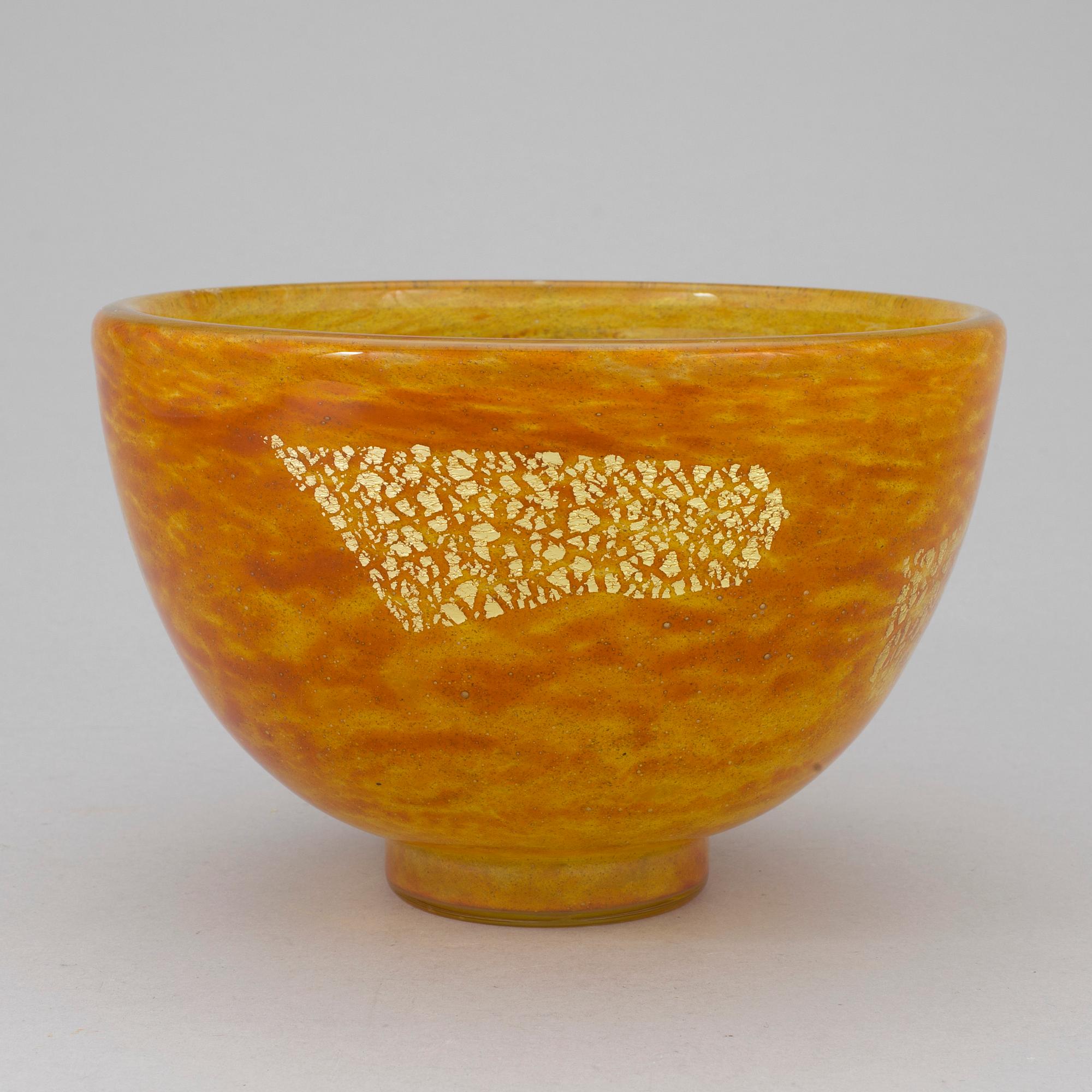 DAUM, skål glas, Nancy, Frankrike, 1900-talets andra hälft.