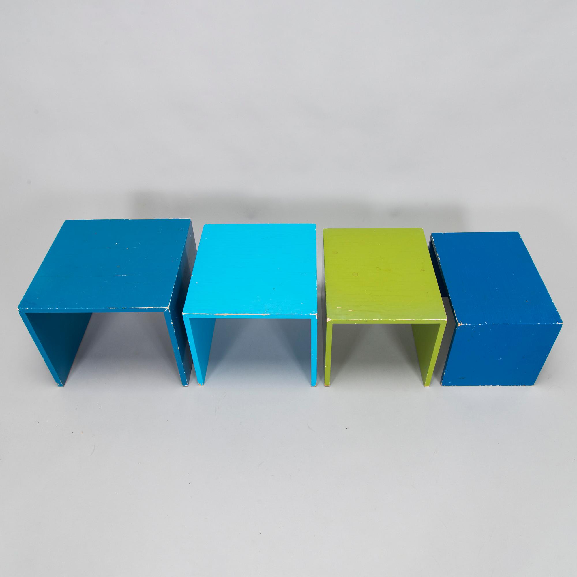 Antti Nurmesniemi, a 1980s 'Magic square' side table.