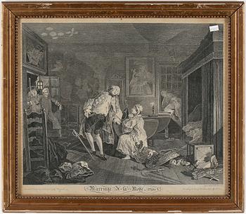 WILLIAM HOGARTH, 6 stycken, kopparstick, 1745.