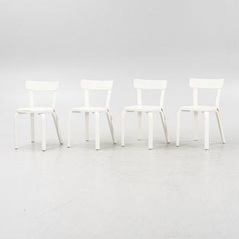 Alvar Aalto, a set of four model 69 chairs for Artek, Finland.