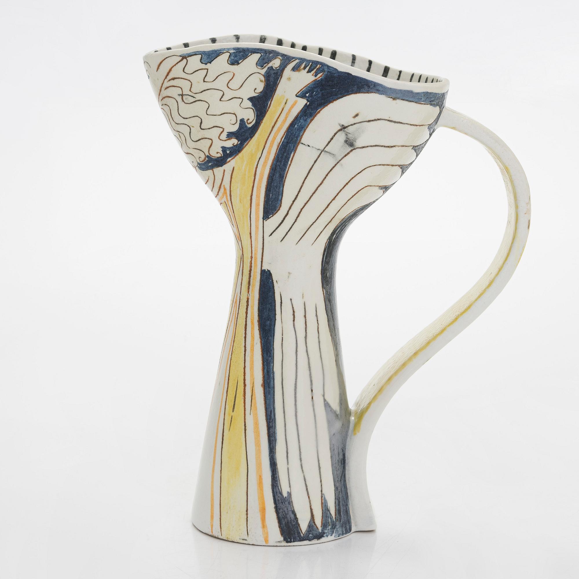 Birger Kaipiainen, kanna, stengods, signerad Kaipiainen.