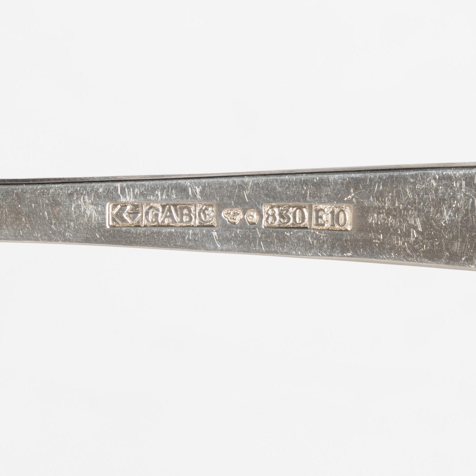 Jacob Ängman, bestickservis, 61 delar, silver, "Rosenholm", GAB, Eskilstuna, 1975-80.