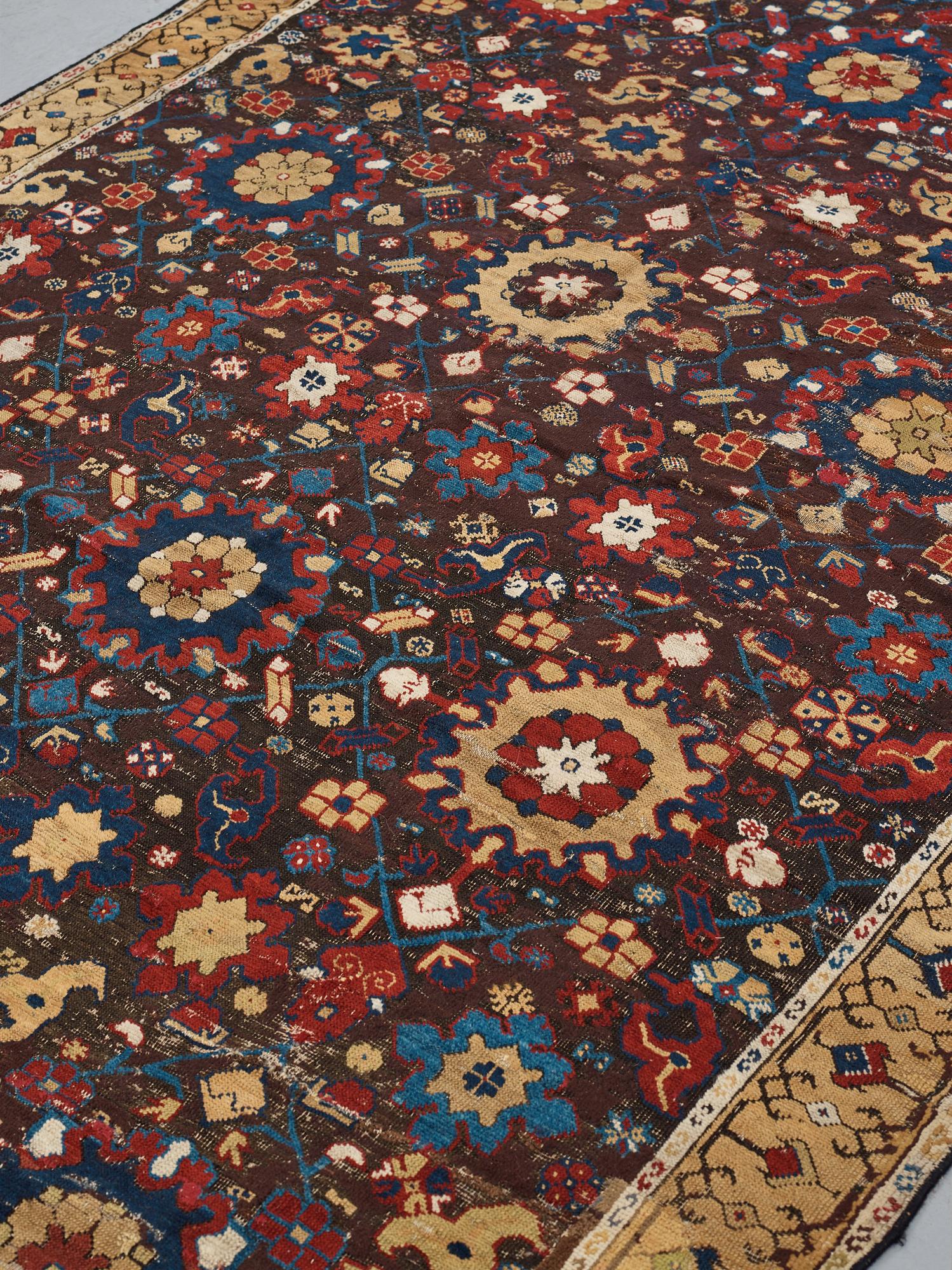 A carpet, fragment, an antique Karabagh 18th century, ca 293-300,5 x 202,5-205,5 cm.