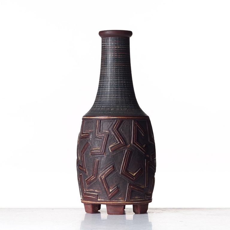 Wilhelm Kåge, a Farsta stoneware vase, Gustavsberg studio, Sweden 1955.