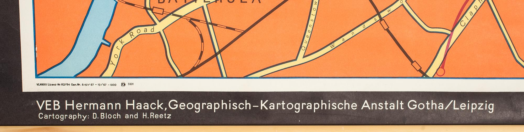 SKOLKARTA, "London", Haack Gotha, 1900-talets andra hälft.