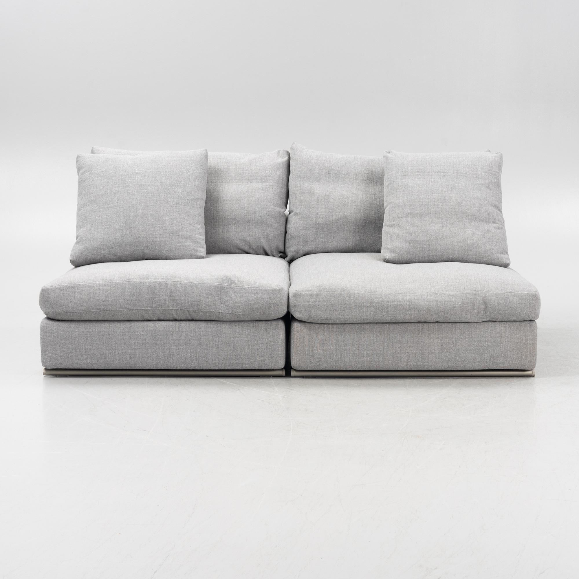 A two-section  contemporary sofa from Flexform, Italy.