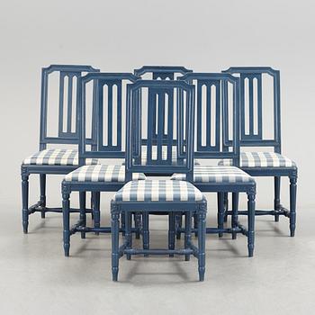 STOLAR, 6 stycken, gustaviansk stil, sent 1900-tal.