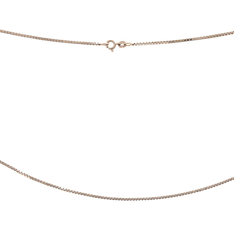 An 18K white gold venezia necklace.