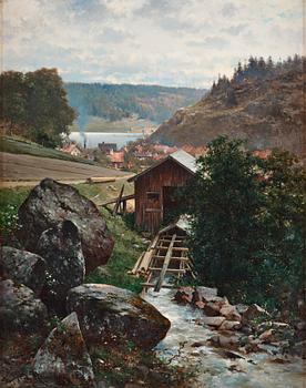 Carl Ferdinand Hernlund, Scene from Valdemarsvik, Sweden.