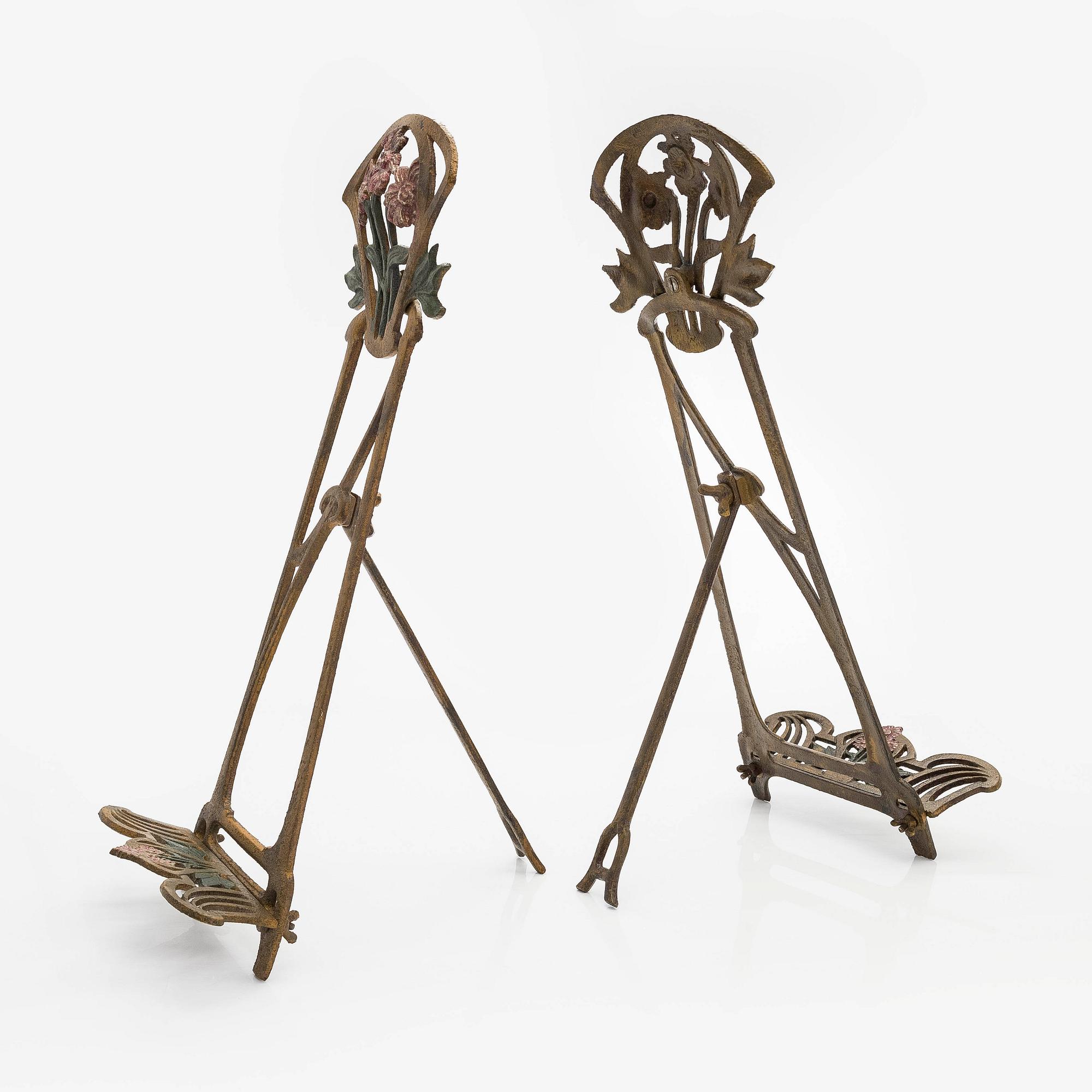 Valokuvatelineitä, pari, Jugend, 1900-luvun alku.