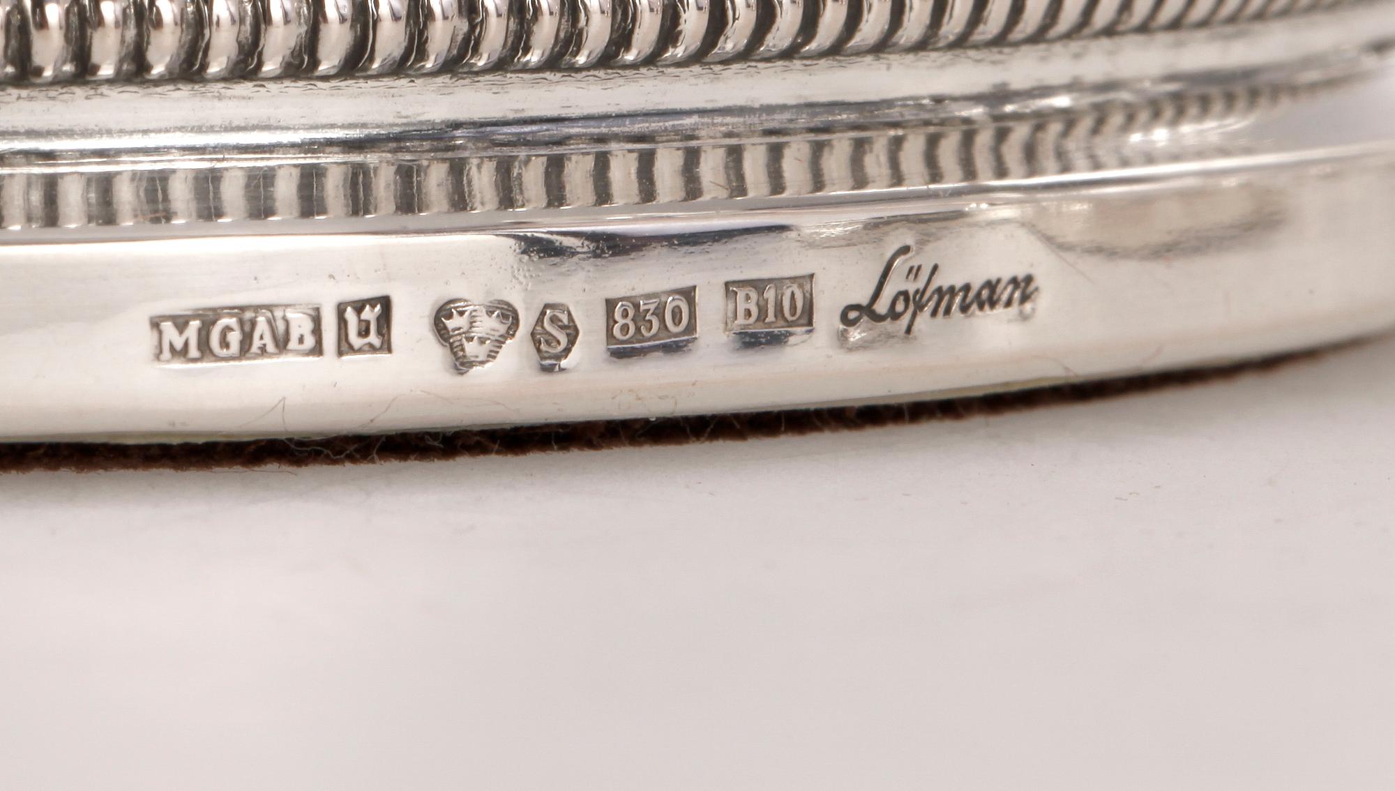 LJUSSTAKAR, 9 st, silver, Eric Löfman, MGAB, Uppsala, 1962-1976.