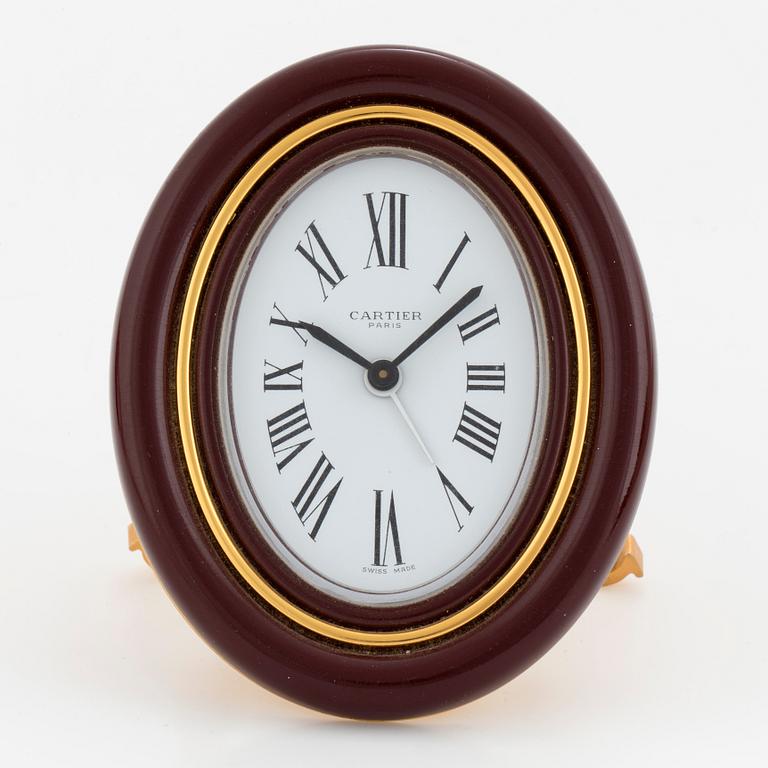 CARTIER, Paris, Pendulette, alarm clock, 73 x 90 mm,