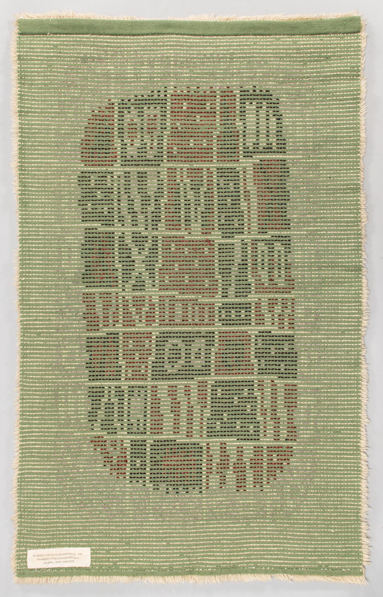Aappo Härkönen, ryijy. Noin 140 x 90 cm.