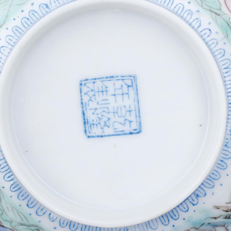 SKÅLAR, äggskalsporslin, Kina, 1900-tal.