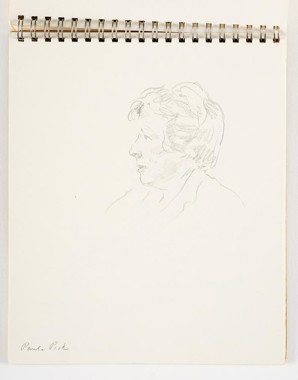 Lotte Laserstein, 4 skissböcker med blyertsteckningar.