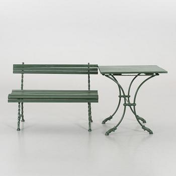 TRÄDGÅRDSMÖBLER, 2 delar, 1900-tal,