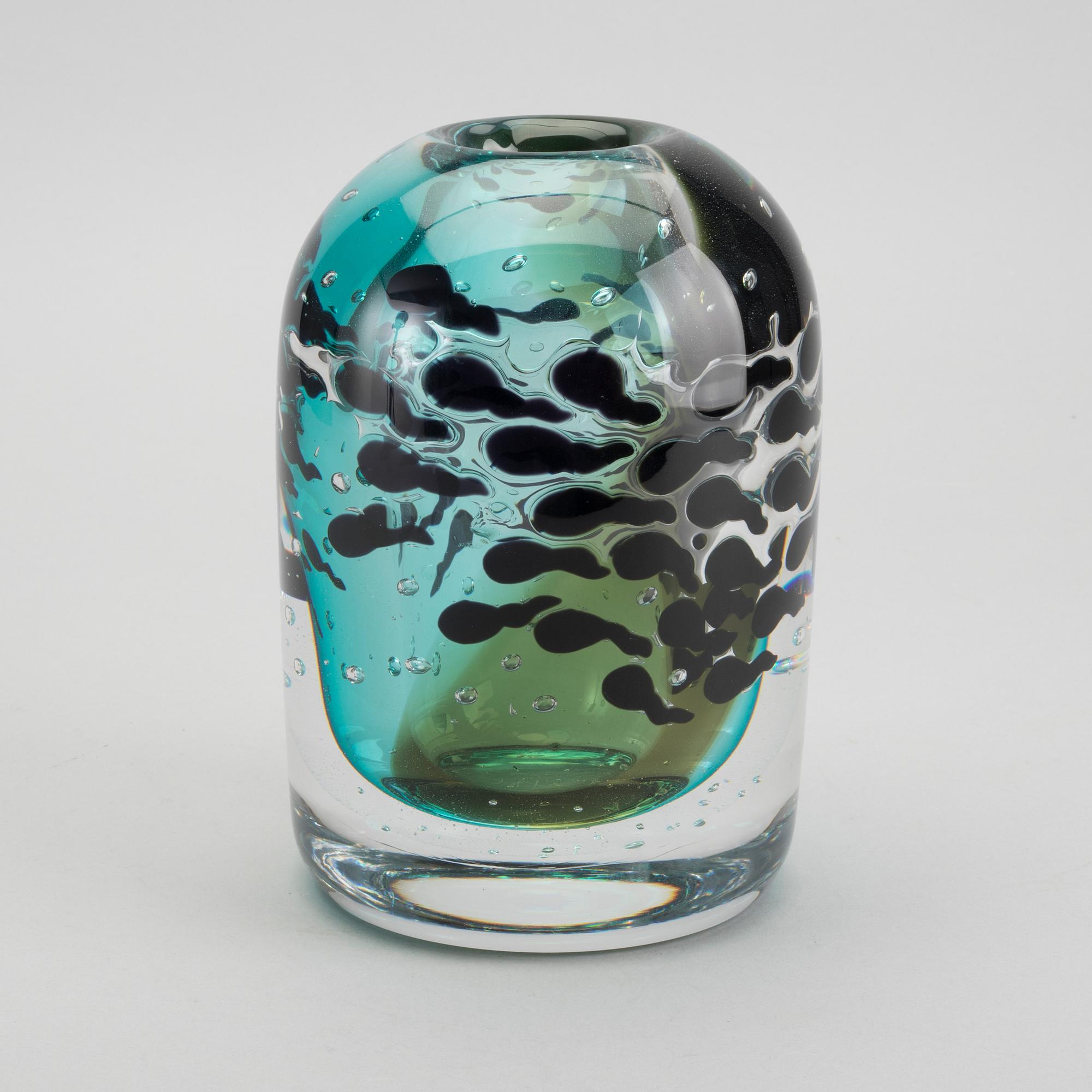 MATZ BORGSTRÖM, vas, egenhändigt signerad, Orrefors Gallery., -90.