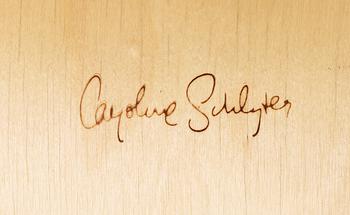 A Caroline Schlyter birch plywood stool 'Tip',