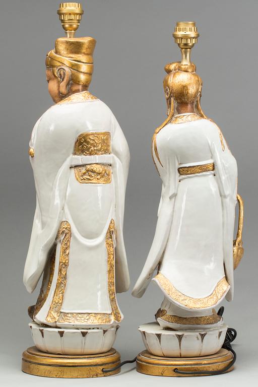 BORDSLAMPOR, ett par, 1900-tal.