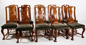 MATSALSGRUPP. 11 delar. Barockstil. 1930-tal.