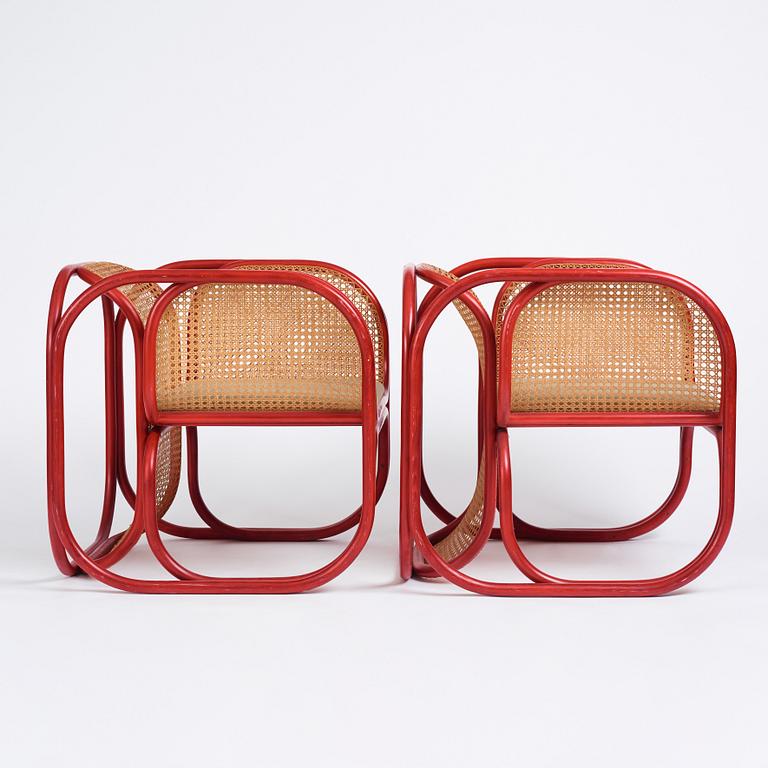 Jan Bocan, a pair of easy chairs, Thonet, provenance the Czechoslovakian embassy in Stockholm 1972.