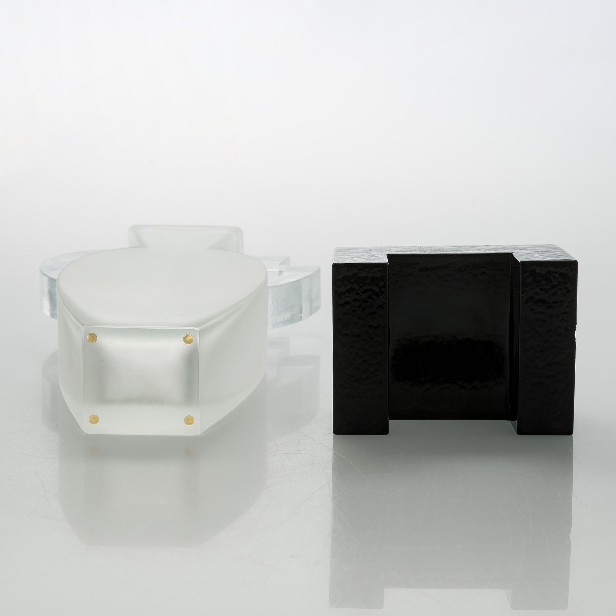 Heikki Orvola, glasskulptur "Maya", signerad Heikki Orvola Nuutajärvi.